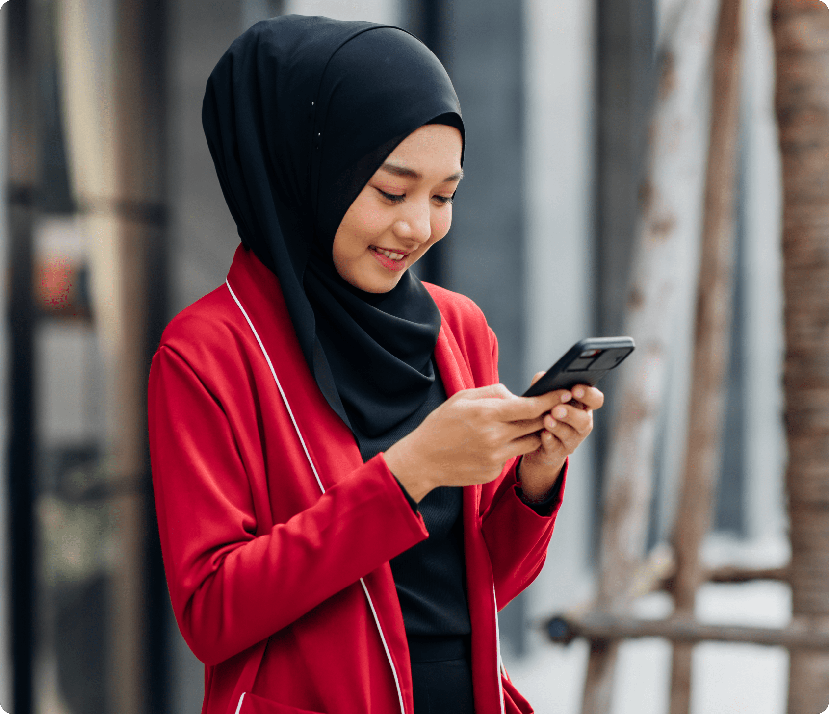 Woman working on laptop