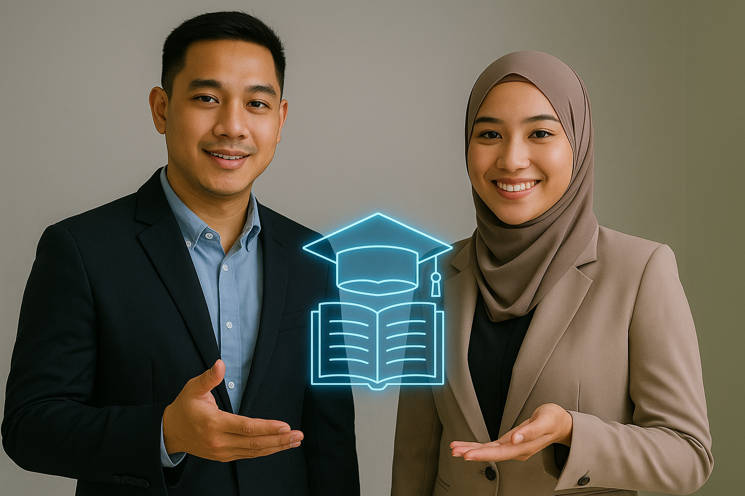 Consultation with financial charts overlay